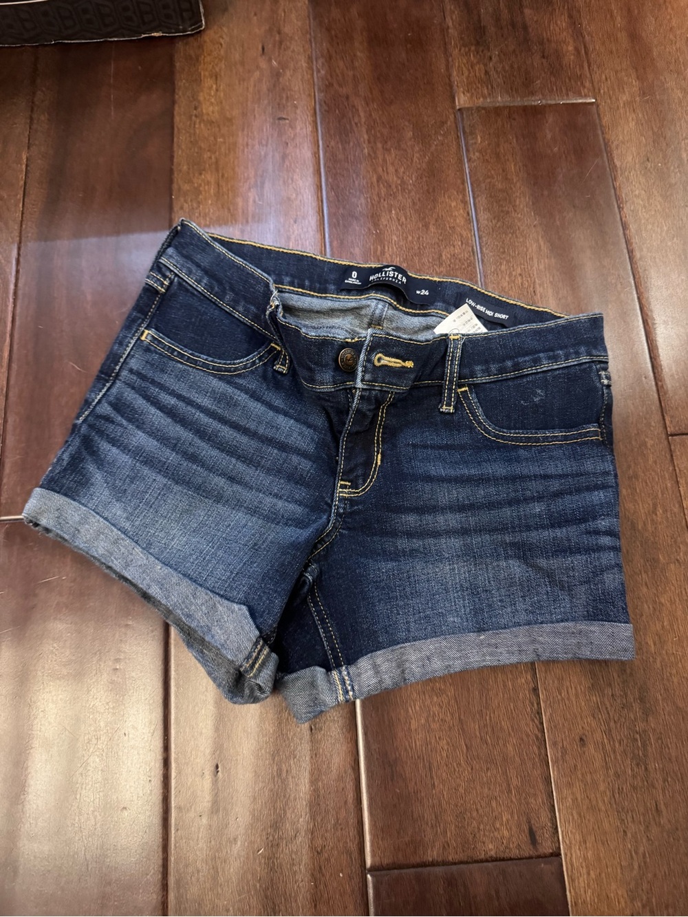 Hollister Indigo Roll-Cuff Denim Shorts